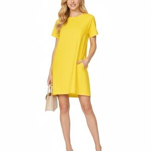 Osman Yousefzada Collective Yellow Cotton Mini Dress